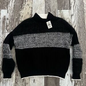 Willow & Root Colorblock Mock Neck Sweater size XS NWT